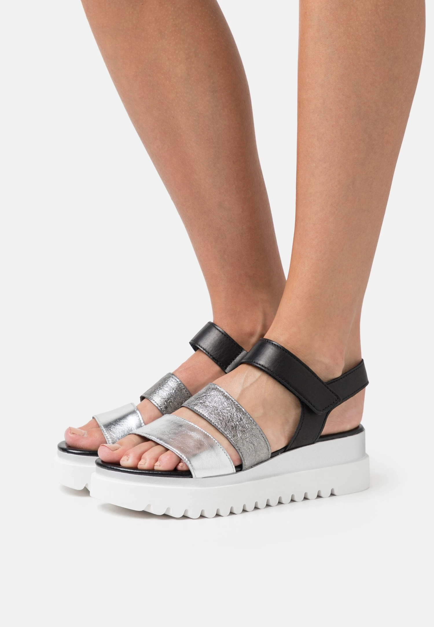 Gabor Sandalias Con Plataforma - Silber/Stone/Schwarz 3 Gabor Sandalias Con Plataforma - Silber/Stone/Schwarz