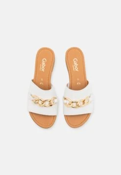 Gabor Comfort Sandalias Planas - Weiß/Gold -Gabor Tienda 8a992339ddd94deaa0f1551c99a12c68