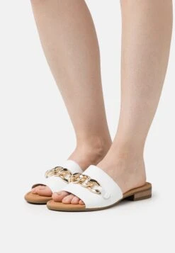 Gabor Comfort Sandalias Planas - Weiß/Gold