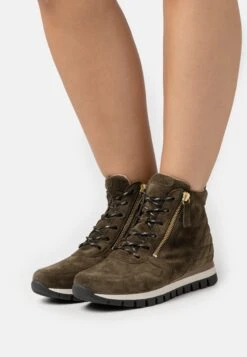 Gabor Comfort Botines Con Cordones - Olive