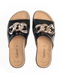 Gabor Sandalias Planas - Schwarz (Gold) -Gabor Tienda b6c91e63508c4ee3864d432c7dab8e93